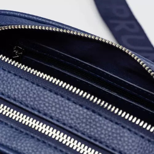 BANDOLERA ADISA EFECTO CUERO AZUL