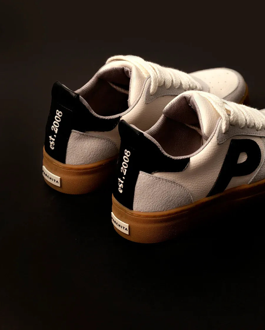 Tenis Amalia Gris X Negro T-36