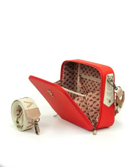 Cartera Flora Rojo