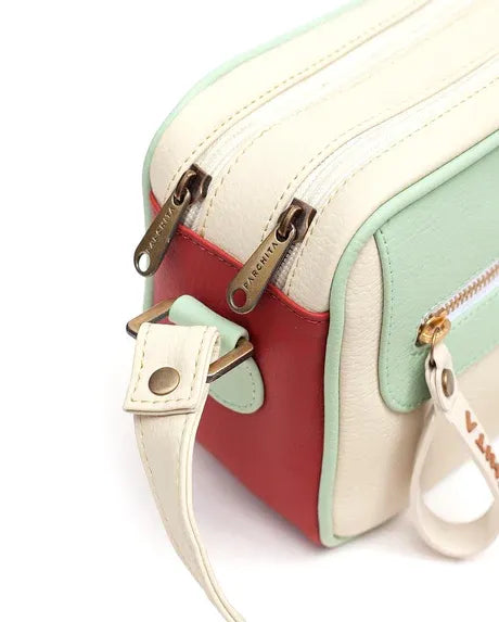 Bandolera Shitake Beige/Granate