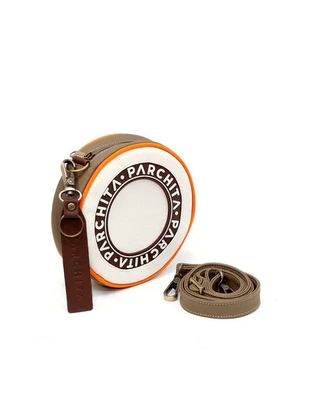 BANDOLERA DISCO CAFÉ TAUPE