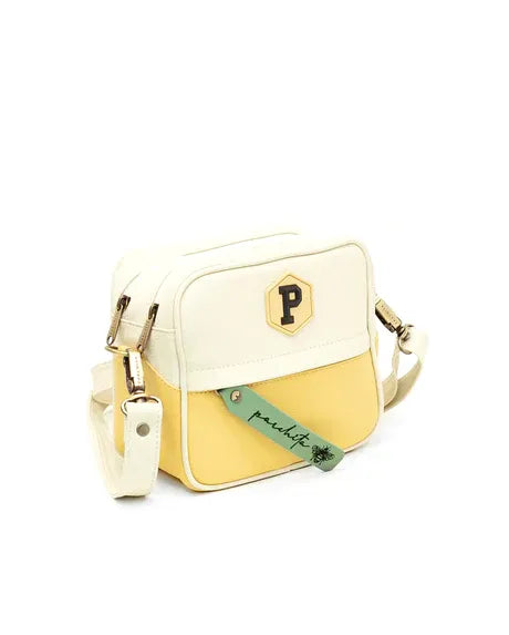 Bandolera Panal Beige X Vainilla