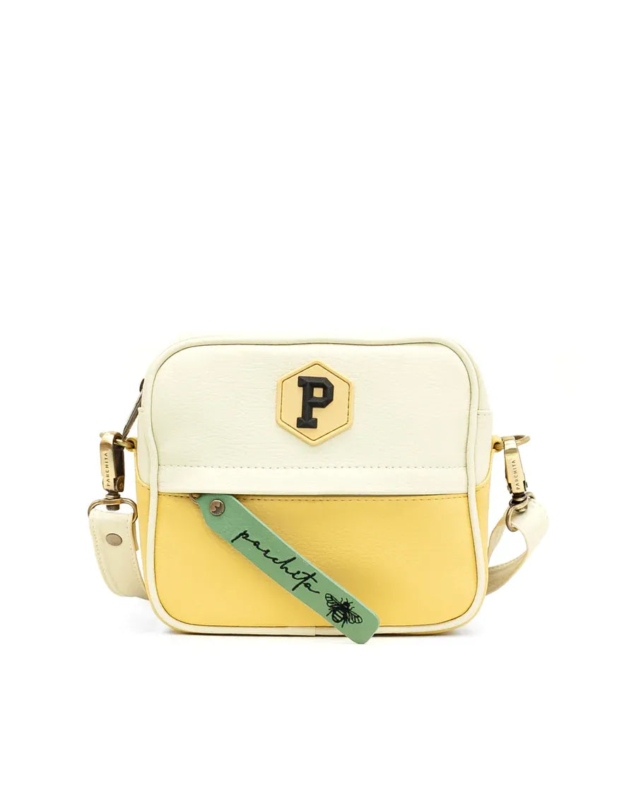 Bandolera Panal Beige X Vainilla