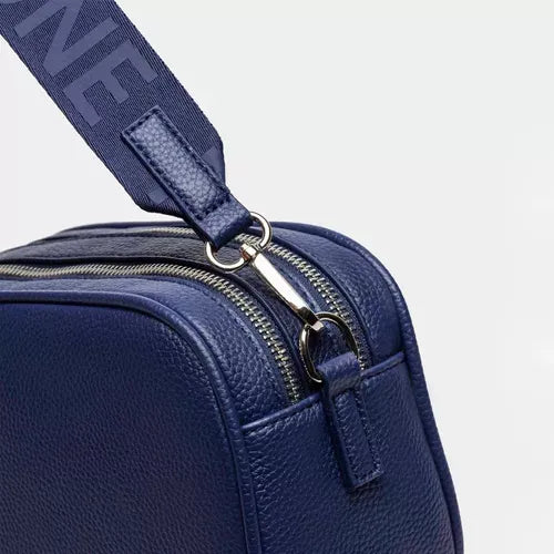 BANDOLERA ADISA EFECTO CUERO AZUL