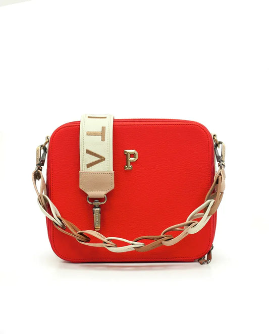 Cartera Flora Rojo