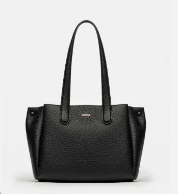 CARTERA AL HOMBRO ERIN EFECTO CUERO NEGRO